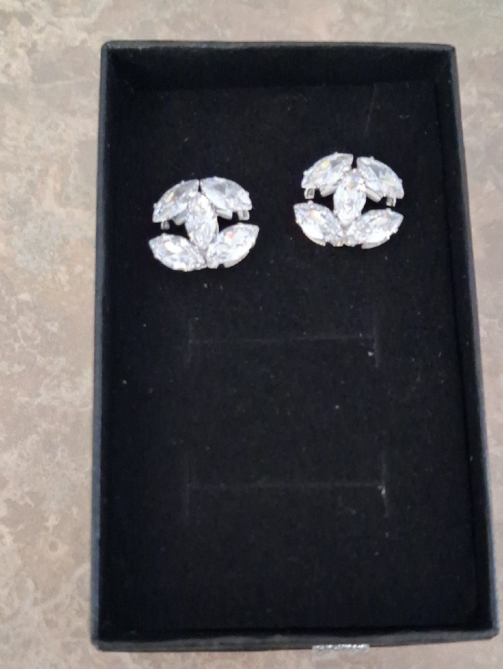Crystal Cluster Stud Earrings - Silver-Tone